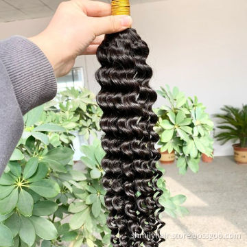 Wholesale Raw Indian Temple Hair 100% Human Hair Extension Bundle, Double Drawn Cuticle Aligned Mink Raw Virgin Human Hair